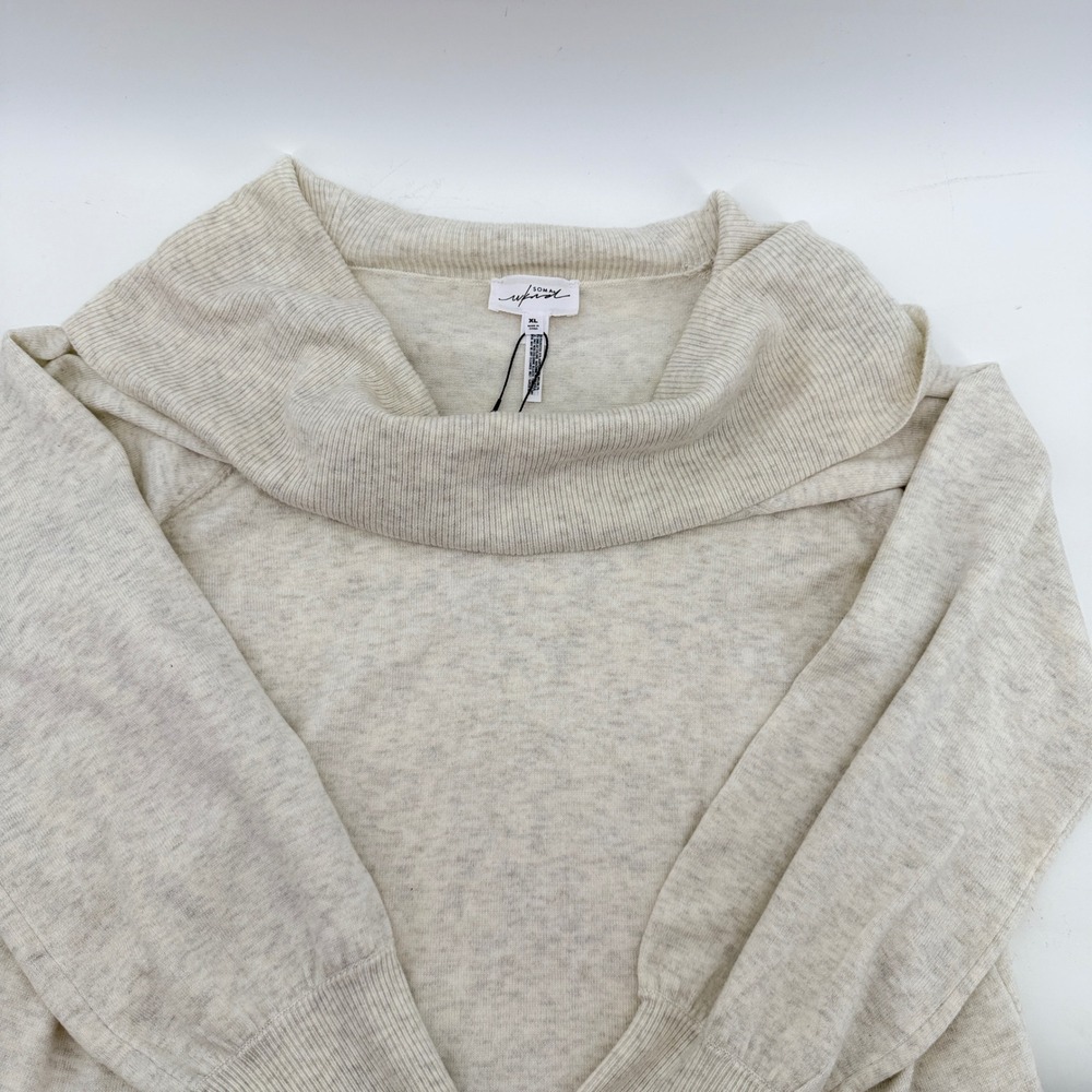 Soma WKND Eco Yarn Off The Shoulder Sweater Heather Crystal XL 570316090 NEW